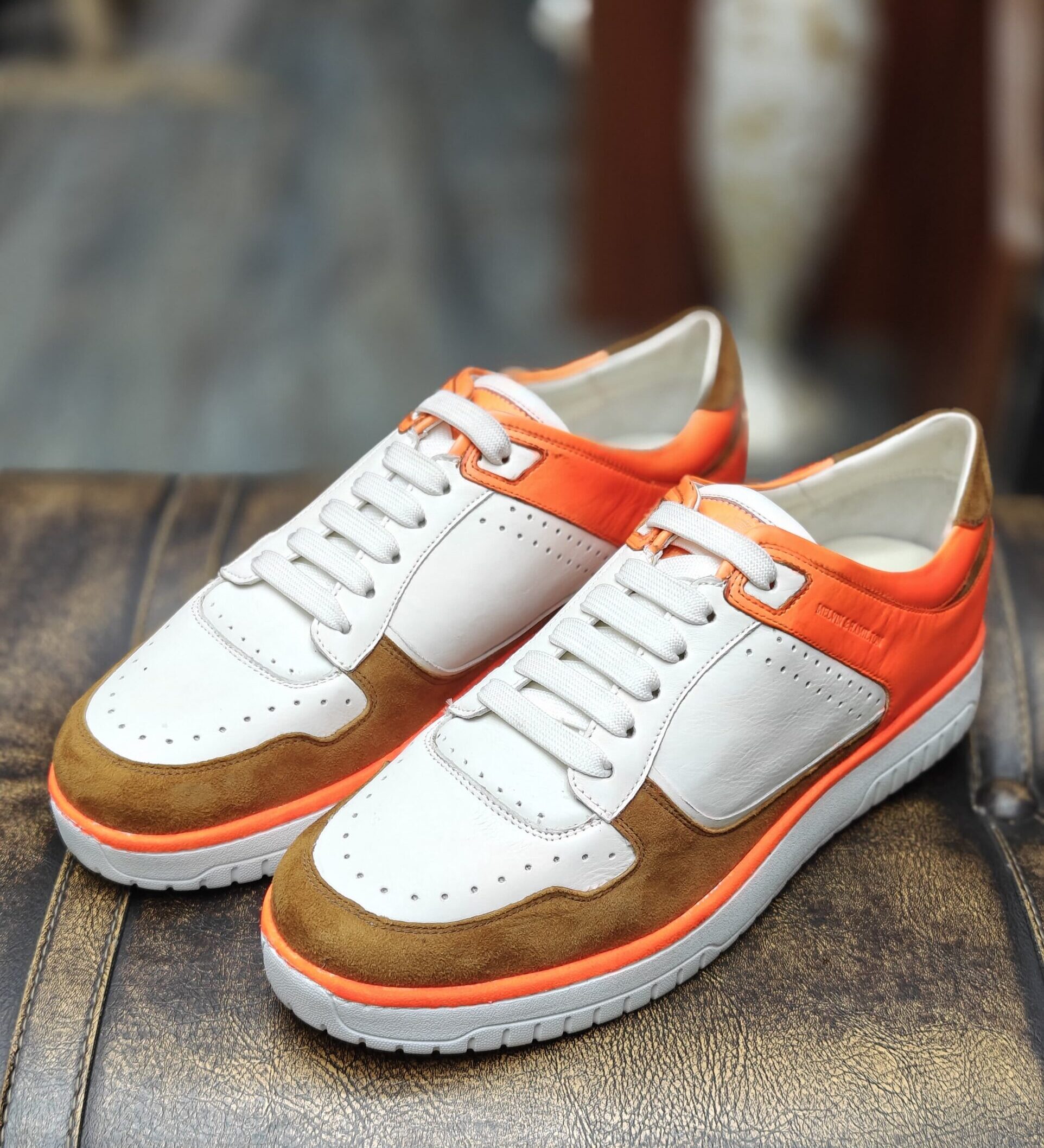 Melvin & Hamilton Tan White Mesmerized Sneaker - A Perfect Blend of Style and Comfort
